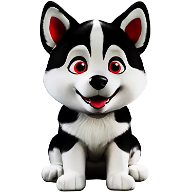 Siberian Husky Figurine 2021 Version 3D model image 1 