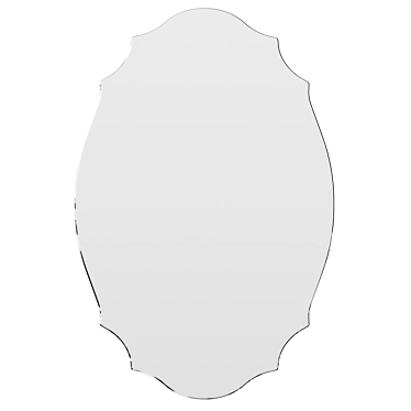 Elegant Romantica Beveled Oval Mirror 3D model image 1 