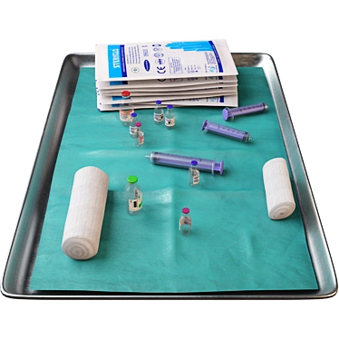 Medical Tray 3D Model Kit 3D model image 1 