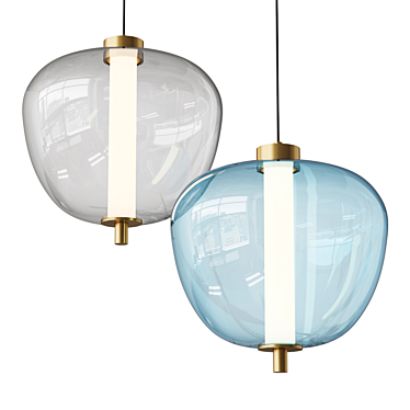 Ravi Glass Pendant Light Fixture 3D model image 1 