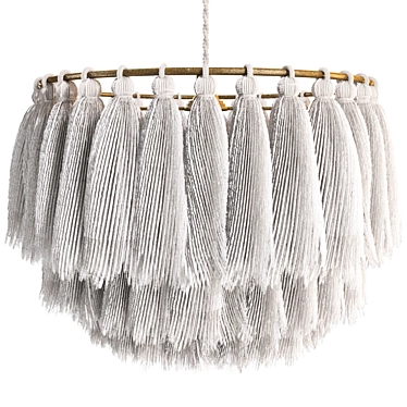 Boho Tassel Pendant Lamp Bundle 3D model image 1 