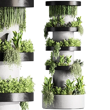 Vertical Wall Garden Set07 3D model image 1 