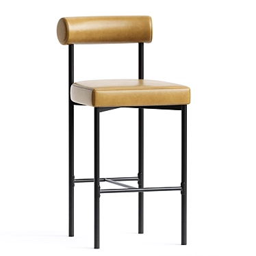 Industrial Style Counter Stool 3D model image 1 