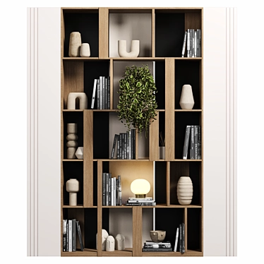 Modular Bookcase Cabinet Shelves 3D 3D model image 1 