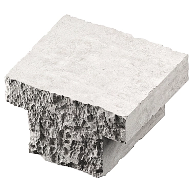 Custom Concrete Coffee Table Hipoly 3D model image 1 