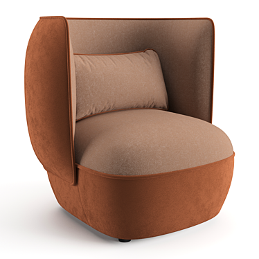 Stylish Trussardi Nebula High Armchair 3D model image 1 