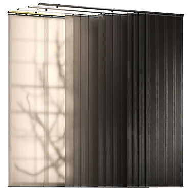 ShadowPlay Vertical Blinds 02 3D model image 1 