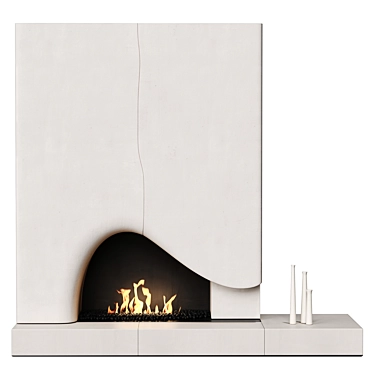 Modern Bio Fireplace 3D model image 1 