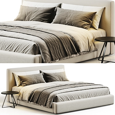 Abbyson Luxe Upholstered Bed