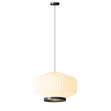 Minimalist Bamboo Pendant Lamp 3D model image 1 