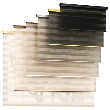 ShadowPlay Roller Blinds Set 3D model image 1 