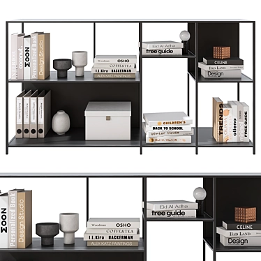 Modern Metal Storage Shelf 3D model image 1 