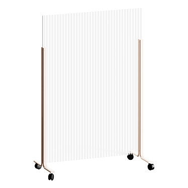 HINOKI Table Partition Panel 3D model image 1 