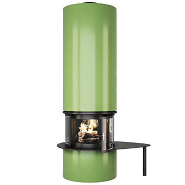 Central Cylinder Fireplace Diamante. 3D model image 1 