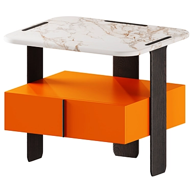  Sleek Trio Nightstand: Timeless Elegance 3D model image 1 