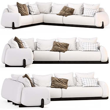 Mirai_Set 1 Sofa by Natuzzi 3D model image 1 