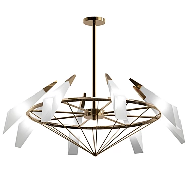 Contemporary Tapered Pendant Chandelier 3D model image 1 