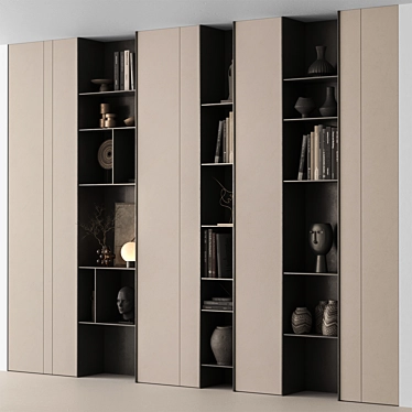 Modern Wall Shelf Set 21 3D model image 1 