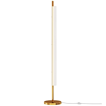 Modern Black Gold Floor Lamp 3D model image 1 