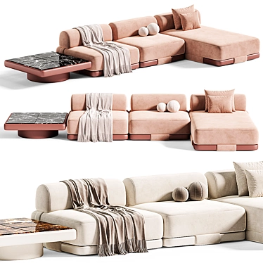 INSULA Modular Sofa: Chic Comfort 3D model image 1 