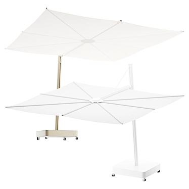 Singular Shade Tilted Umbrella 3D model image 1 