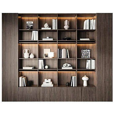  Modern Bookcase Design Furniture 3D model image 1 