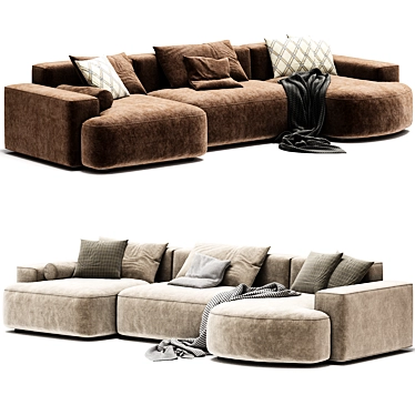 Modern Modular JEFF Sofa Design 3D model image 1 