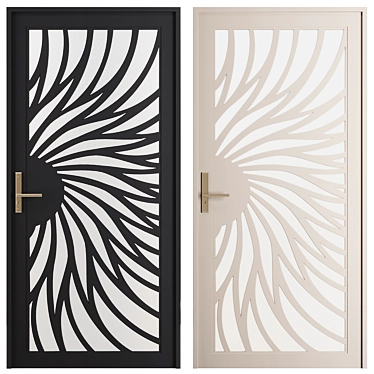 Modern Entrance Door Set82 3D model image 1 