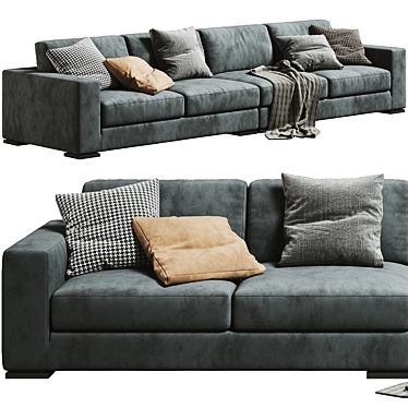 Modern Avana 2-Seat Sofa Set 3D model image 1 