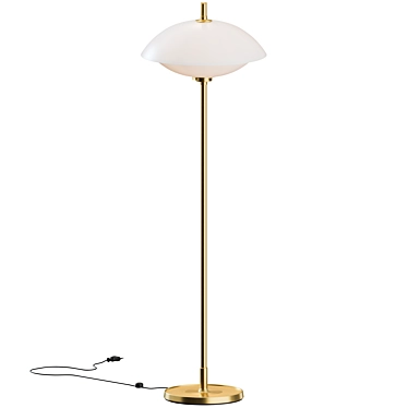 Sleek CLAM Floor Lamp Design 3D model image 1 