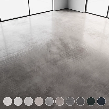 Seamless Concrete Floor Texture Pack 3D model image 1 