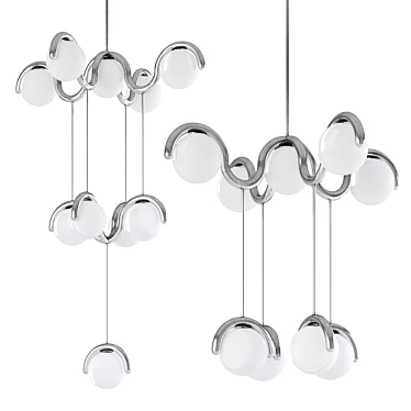 Astraeus Clarke Lenox Chandeliers Set 3D model image 1 