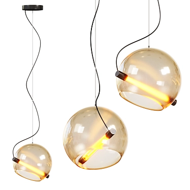 Sphere Glass Pendant Light 3D model image 1 