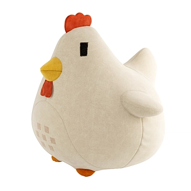 Charming Chicken Plush Toy 3D model image 1 