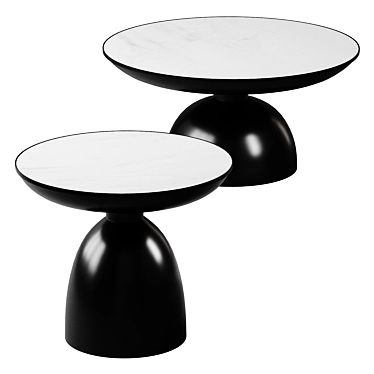 Nofon Black & White Coffee Tables 3D model image 1 