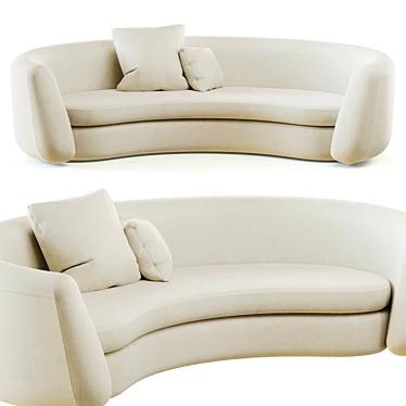 Modern Curved Sofa from MONOLOGUE 3D model image 1 