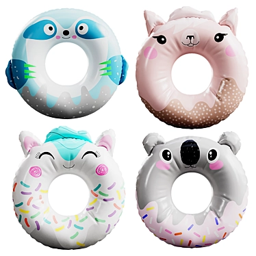 Inflatable rings for swimming animals