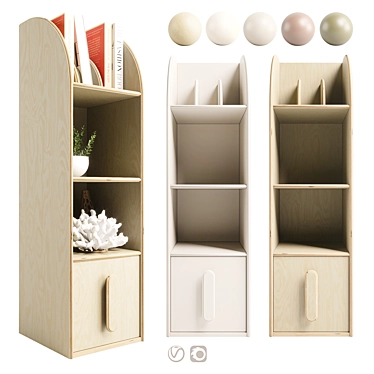 Small bookcase with Library and Male Kids drawer