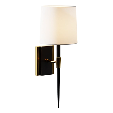 Metallic Elegance Bronze Sconce 3D model image 1 