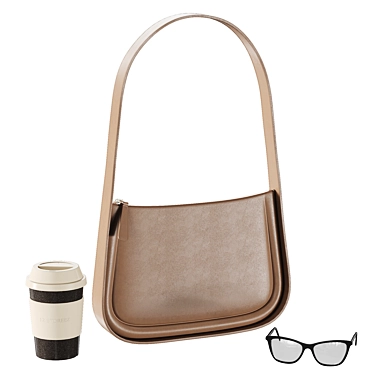 Chic Accessories Set | Bag Sunglasses Mug 3D model image 1 