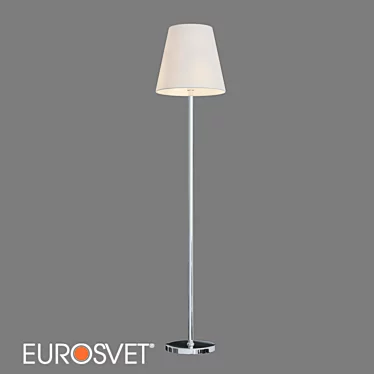 OM Floor lamp with fabric lampshade Eurosvet 01166/1 chrome Amaretto