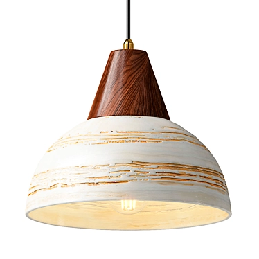 Handcrafted Ceramic Pendant Light 3D model image 1 