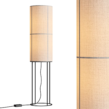 Modern Raw High Floor Lamp 3D model image 1 