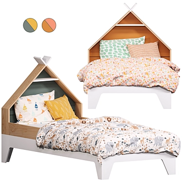 Vertbaudet Kids Bed Tipili Line 3D model image 1 