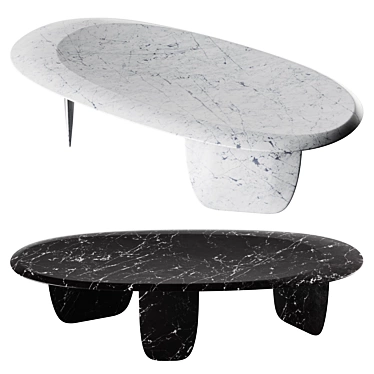 SESI Stone Coffee Table by Lithea 3D model image 1 