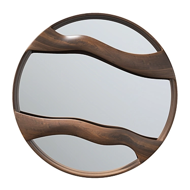 Walnut Wood Mirror Wall Decor