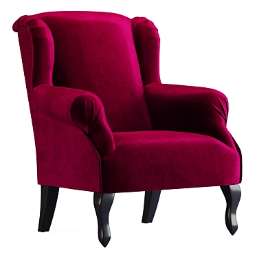 Luxury Velvet Armchair: THEATRO 3D model image 1 