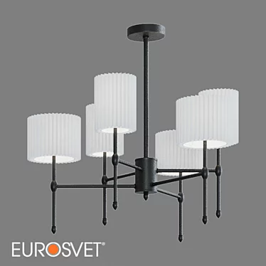 OM Ceiling chandelier with fabric lampshades Eurosvet 60162/6 Notturno