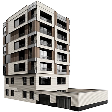 Multi-floor Building Model Kit 3D model image 1 