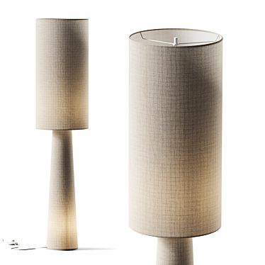 Modern Shadow Column Floor Lamp 3D model image 1 